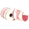 Vickerman Embroidered Rope Merry Christmas On Canvas Ribbon - view 1 of 2