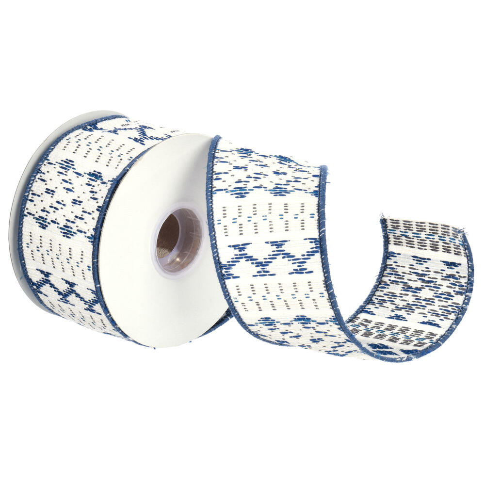 Vickerman Blue Jacquard Ribbon