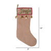 8"x19" Burlap Jingle Stocking - view 2 of 3