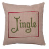 18"x18" Burlap Jingle Pillow - view 1 of 4