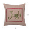 18"x18" Burlap Jingle Pillow - view 4 of 4