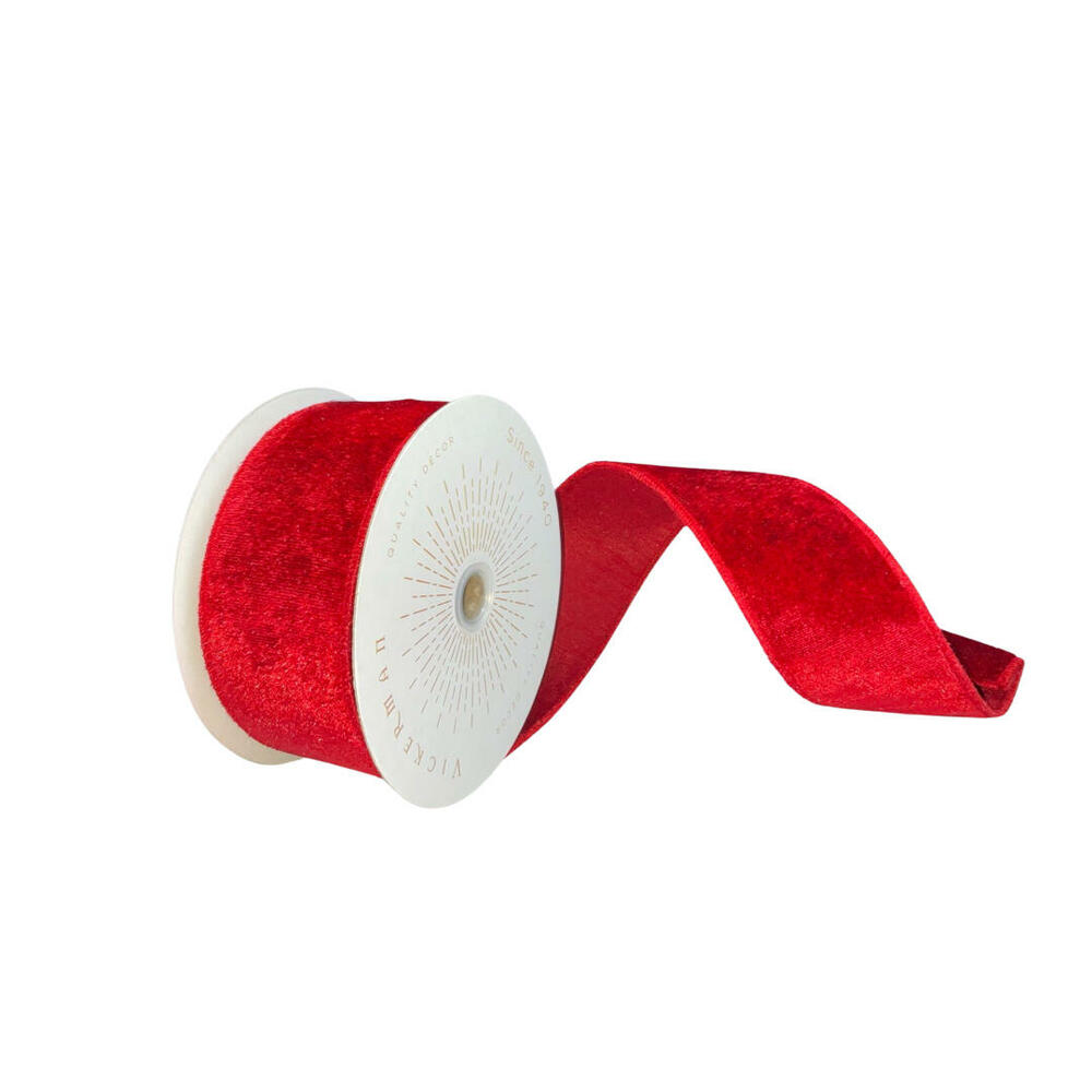 Vickerman Plush Velvet Christmas Ribbon