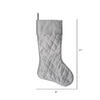 21" Gray Quilt Stitch Jewel Stocking - view 2 of 2