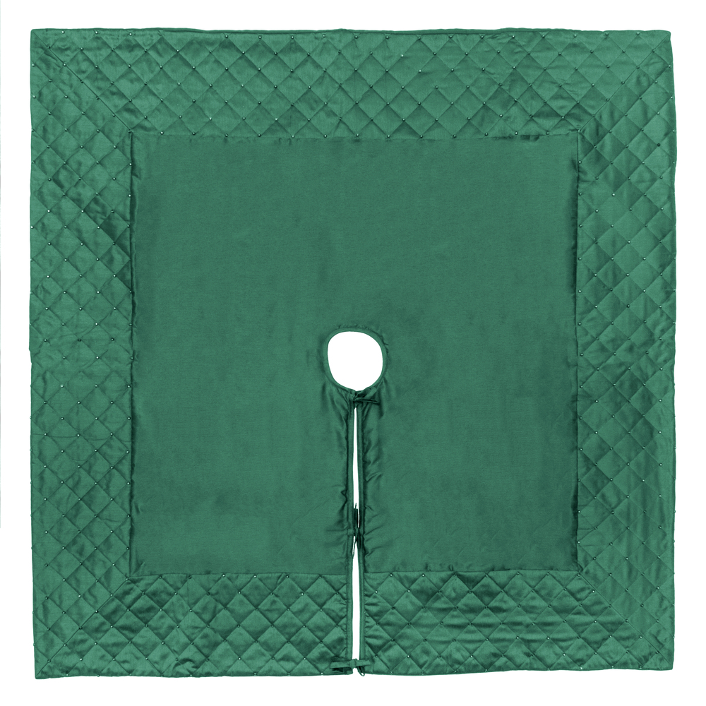 52" Green Quilt Stitch Jewel Treeskirt