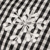 48" White/Black Check Reindeer Treeskirt - view 3 of 4