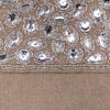 19" Burlap Silver Jewel Stocking - view 2 of 4
