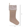 19" Burlap Silver Jewel Stocking - view 4 of 4