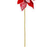 Vickerman 17" Velvet Pearl Poinsettia Stem - view 3 of 4