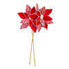 Vickerman 17" Velvet Pearl Poinsettia Stem - view 4 of 4