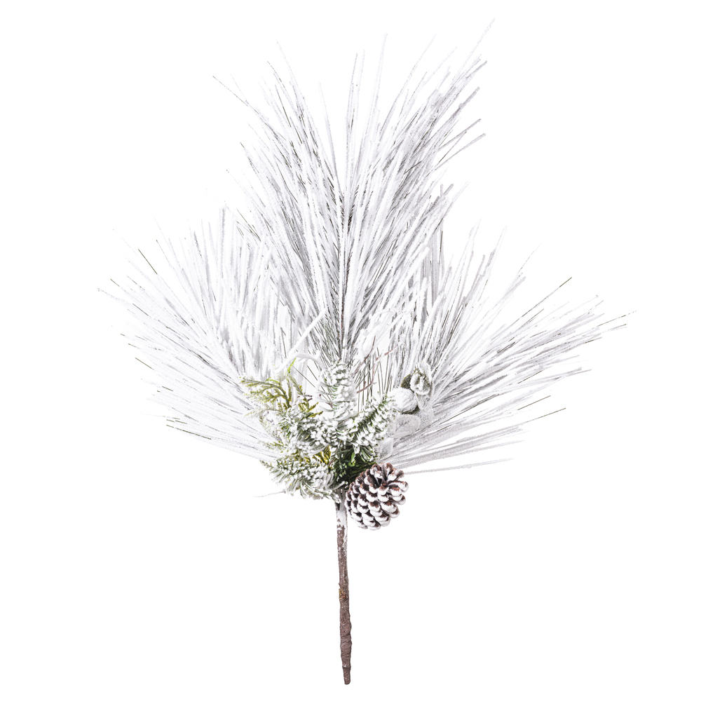 Vickerman Artificial Flocked Green Long-Needle Christmas Collection