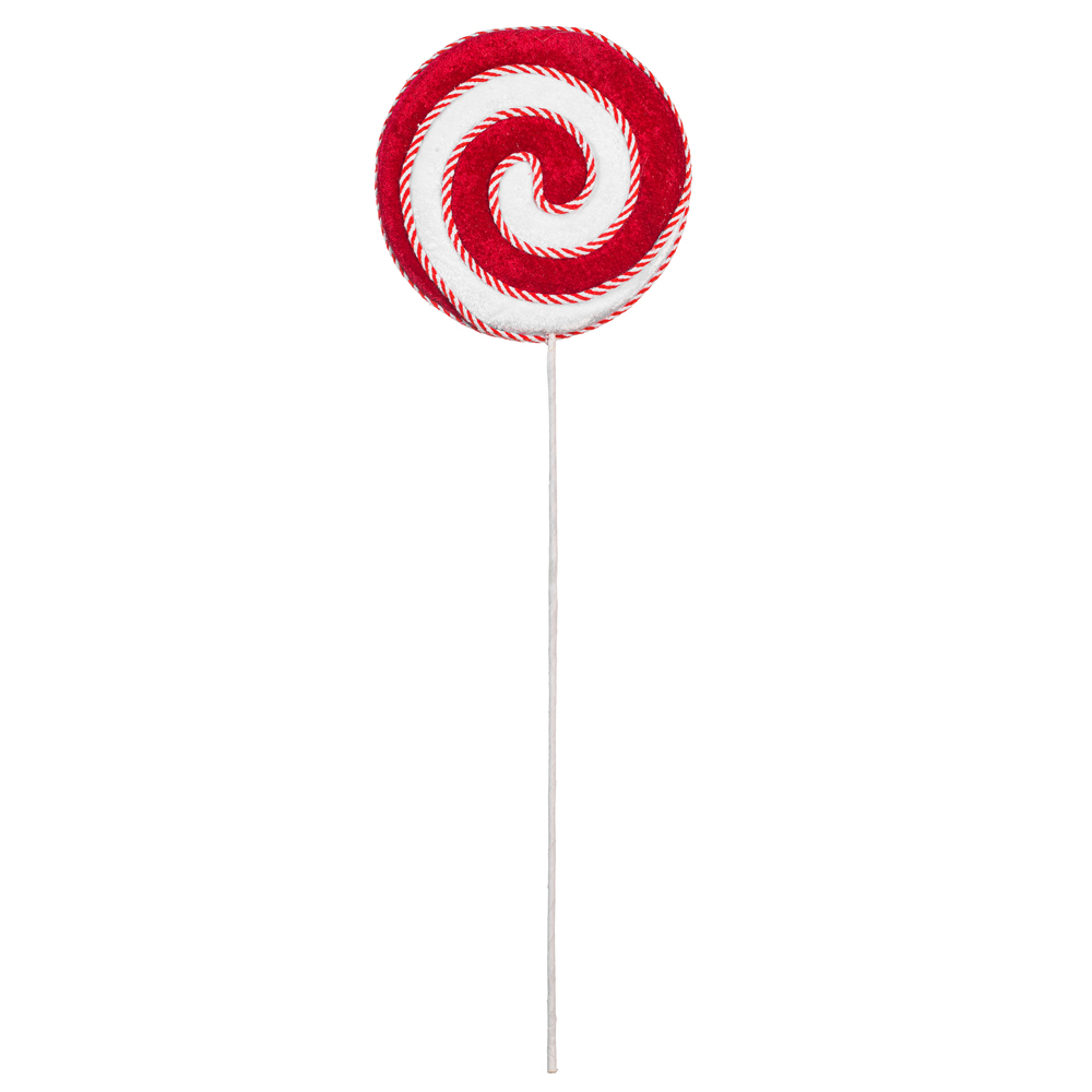 26" Red/White Velvet Lollipop 2 Asst/Set