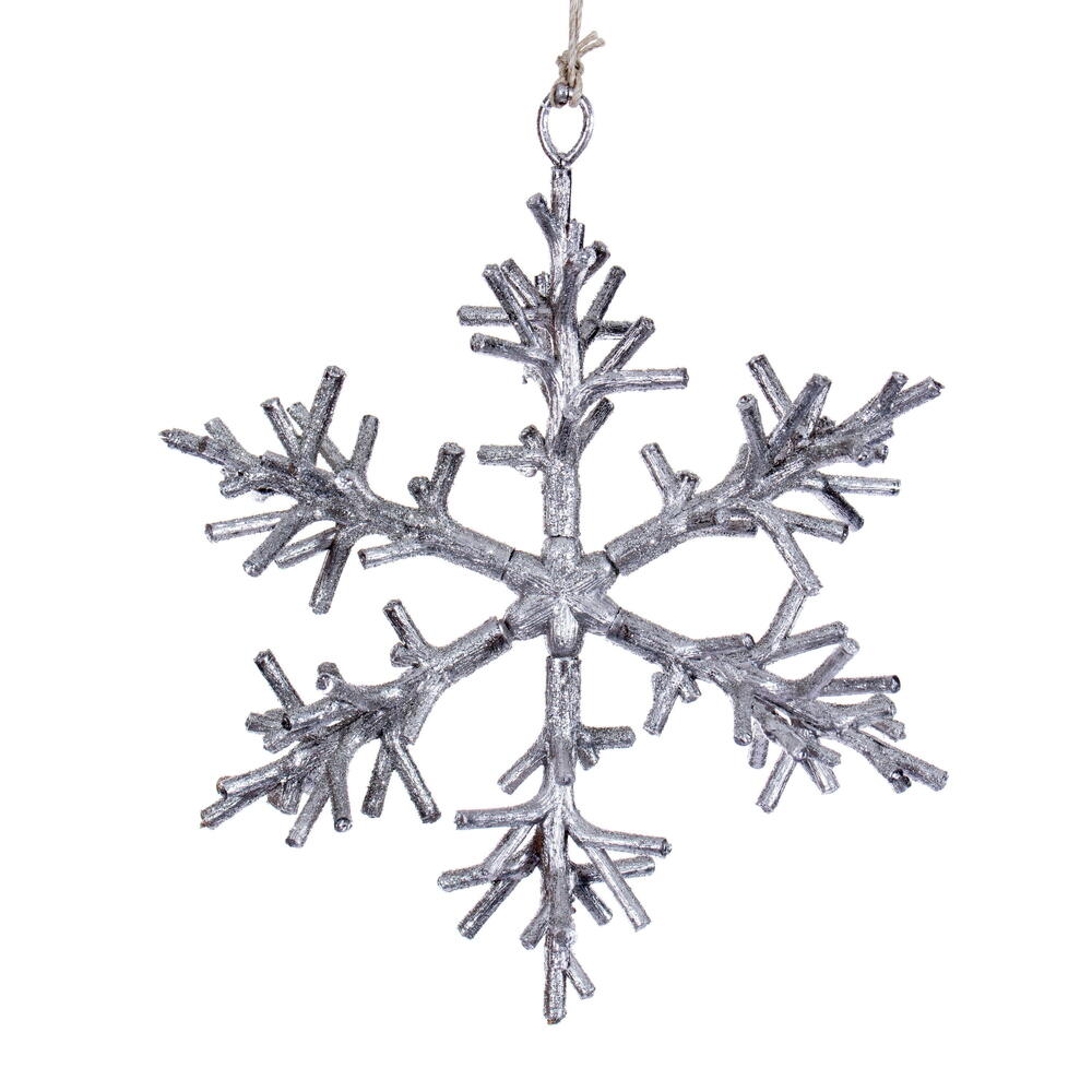 Vickerman Twig Snowflake Ornament 6/Bag