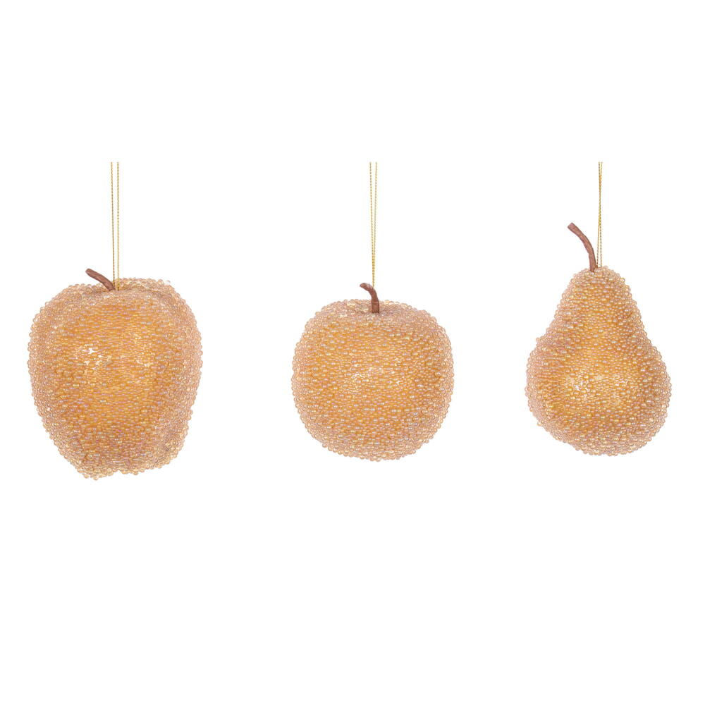 Vickerman 3.5"-4.5" Beaded Fruit Ornament Set