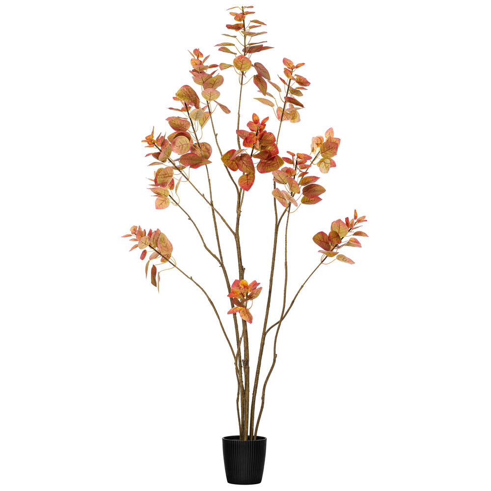 Vickerman Artificial Red Potted Rogot Rurple Tree