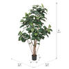 Vickerman Potted Artificial Green Rubber Tree - view 4 of 7