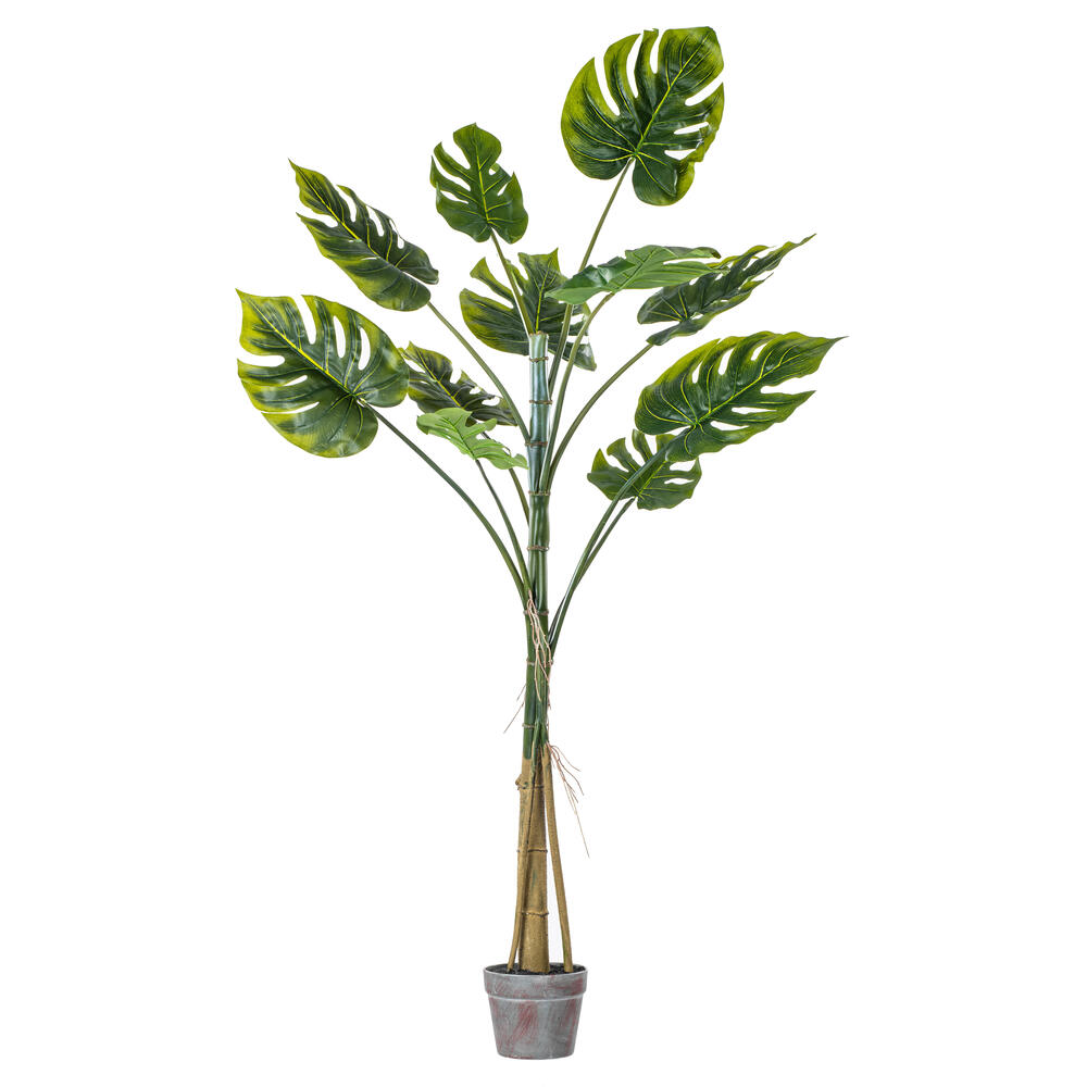 Vickerman Artificial Potted Grand Split Philodendron Tree