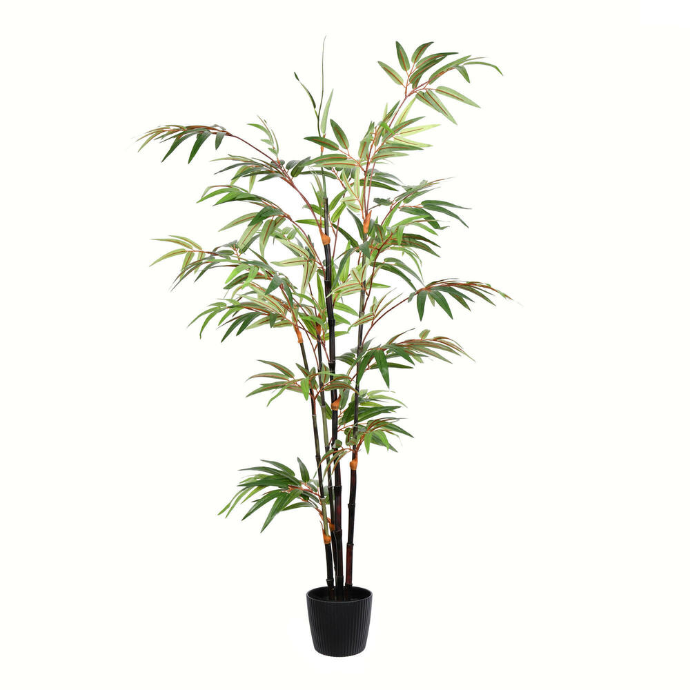 Vickerman Artificial Potted Black Japanese Bamboo Tree