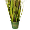 Vickerman Artificial Potted Green Grass with Cattails - view 2 of 5