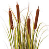 Vickerman Artificial Potted Green Grass with Cattails - view 5 of 5