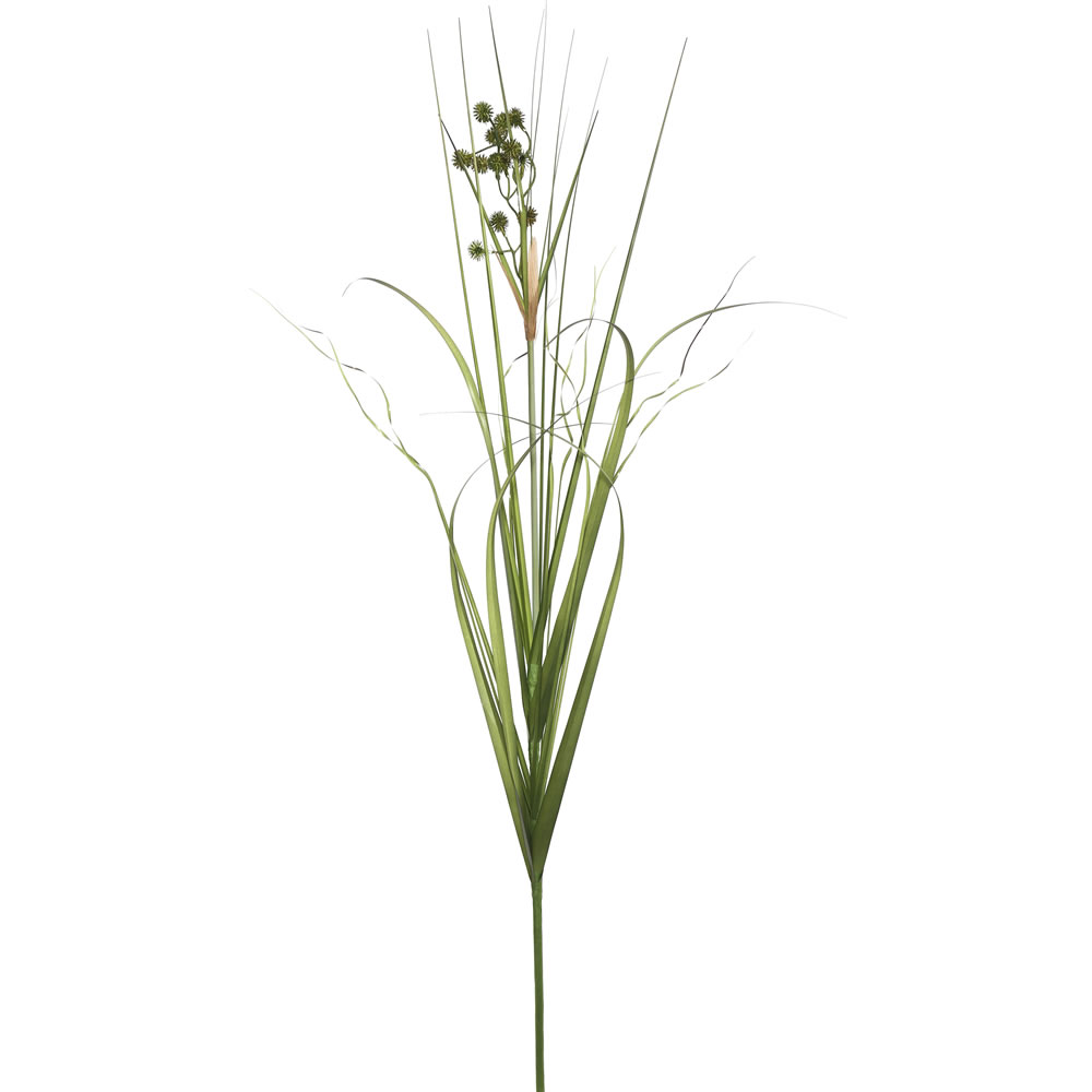 44" Grass with Pomp Balls Spray 4/Pk
