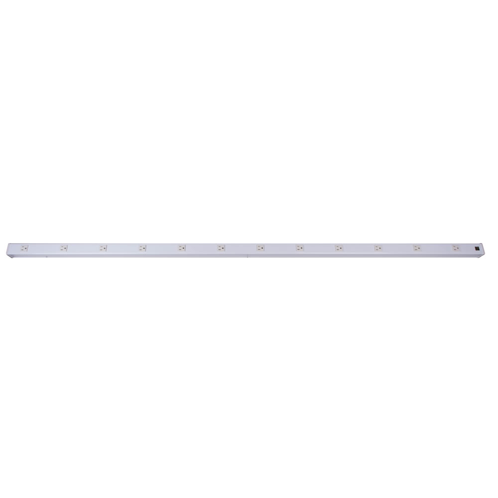 6' White Outlet Bar 12 Outlet 6'Lead 15A