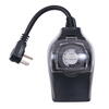 Vickerman Outdoor Mechanical Pin Timer with 14Ga 6" Power Cord and Grounded Plug, and 2 Grounded Outlets, Water proof Clear Cover - view 1 of 6