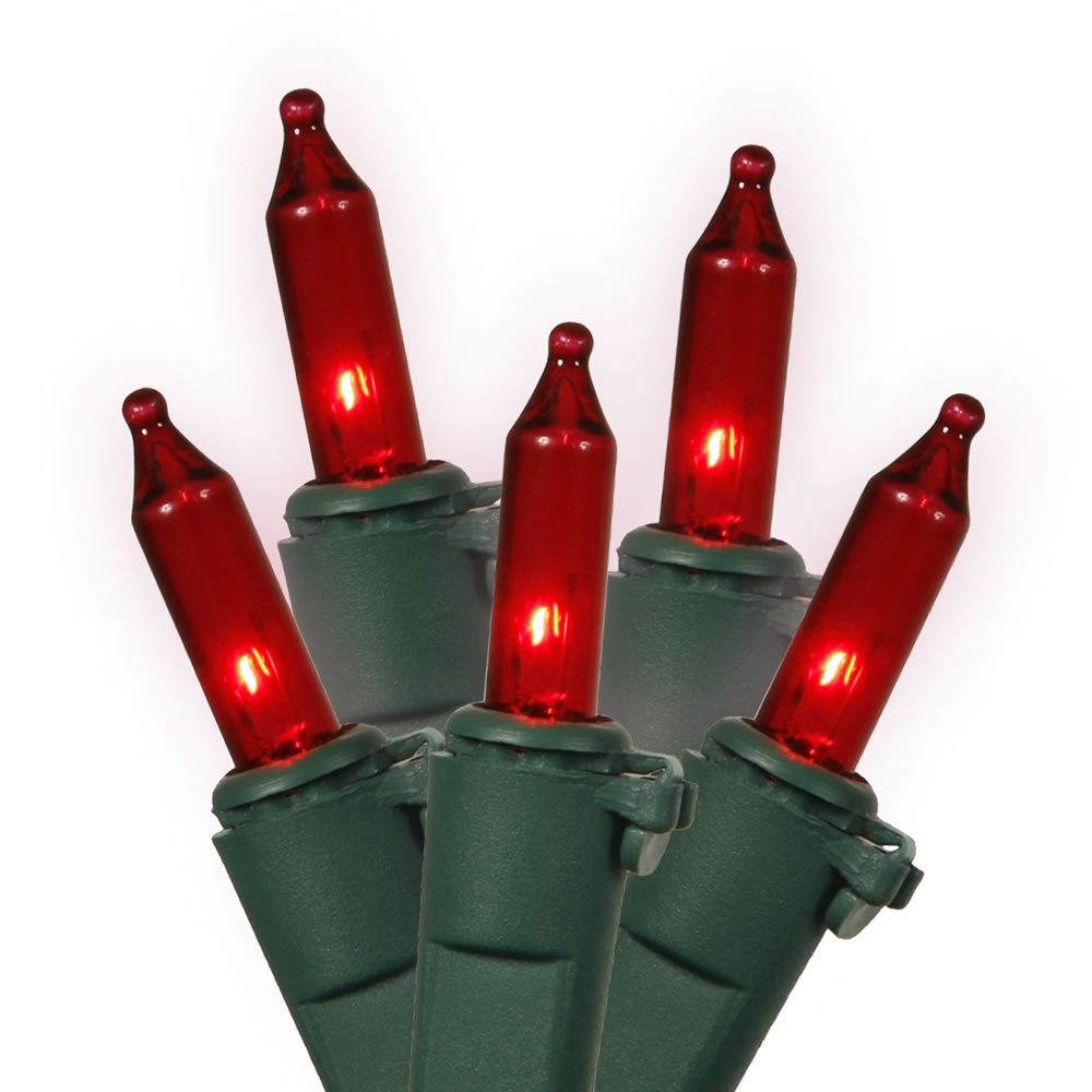 Vickerman Christmas 50 Lt Mini Light Set Green Wire 16'