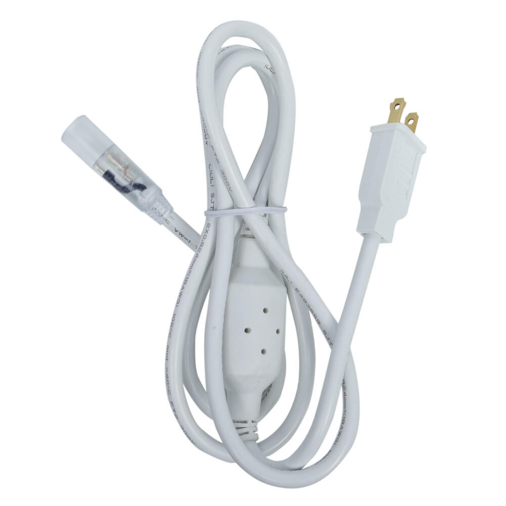 5' White LED Rope Light Power Cord 3/Bag
