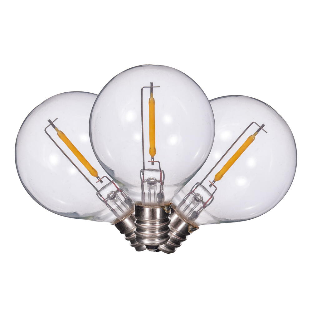 G40 LED WW E12 Clear Filament Bulb 25/Pk