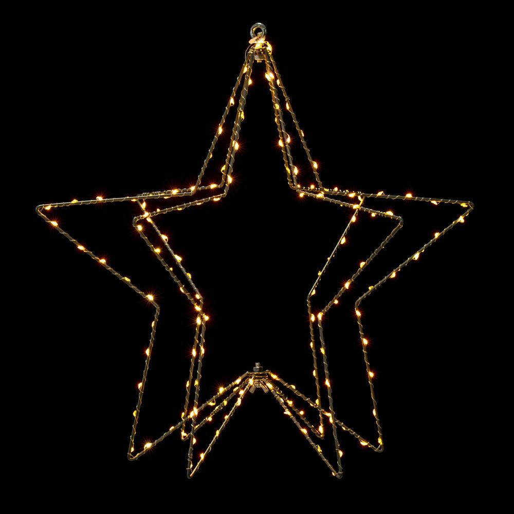 Vickerman Warm White LED Star Wire Silhouette