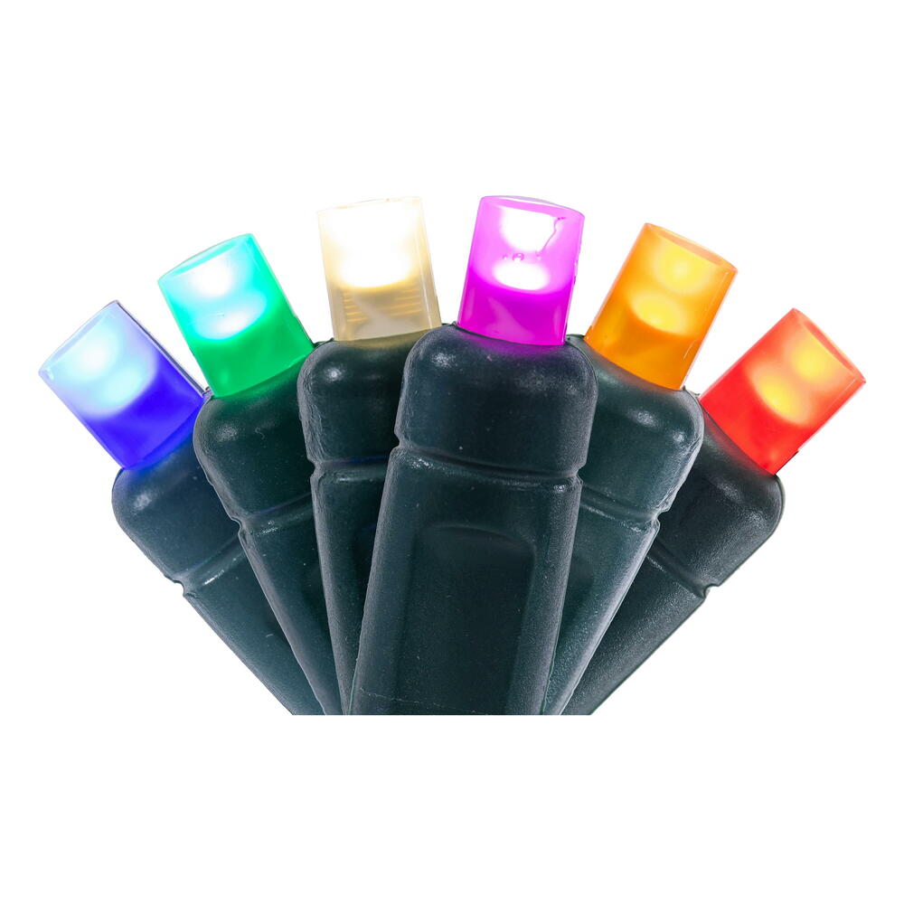 Vickerman Single Mold Wide Angle LED Coaxial Christmas Light Set, Poly Bag