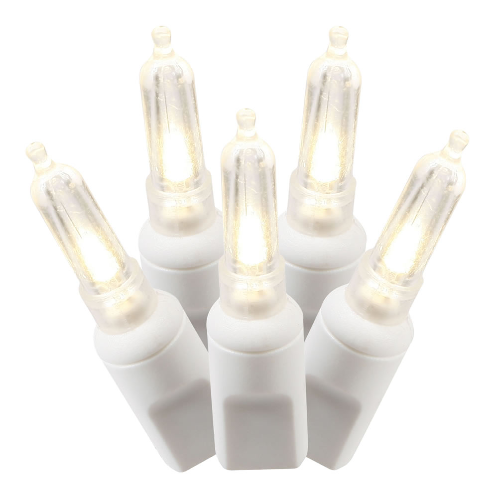 Vickerman Italian LED Single Mold White Wire Christmas Light Set, Poly Bag