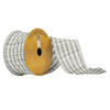 2.5"x10yd Gray/White Plaid Ribbon - view 1 of 4